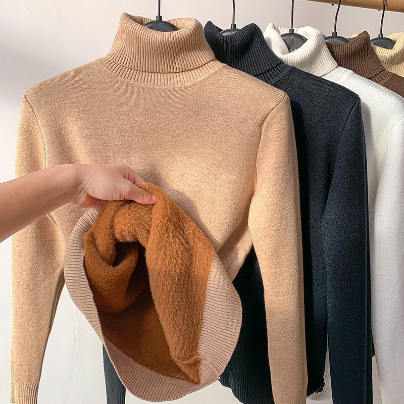 Pull à col roulé pour femme, automne et hiver