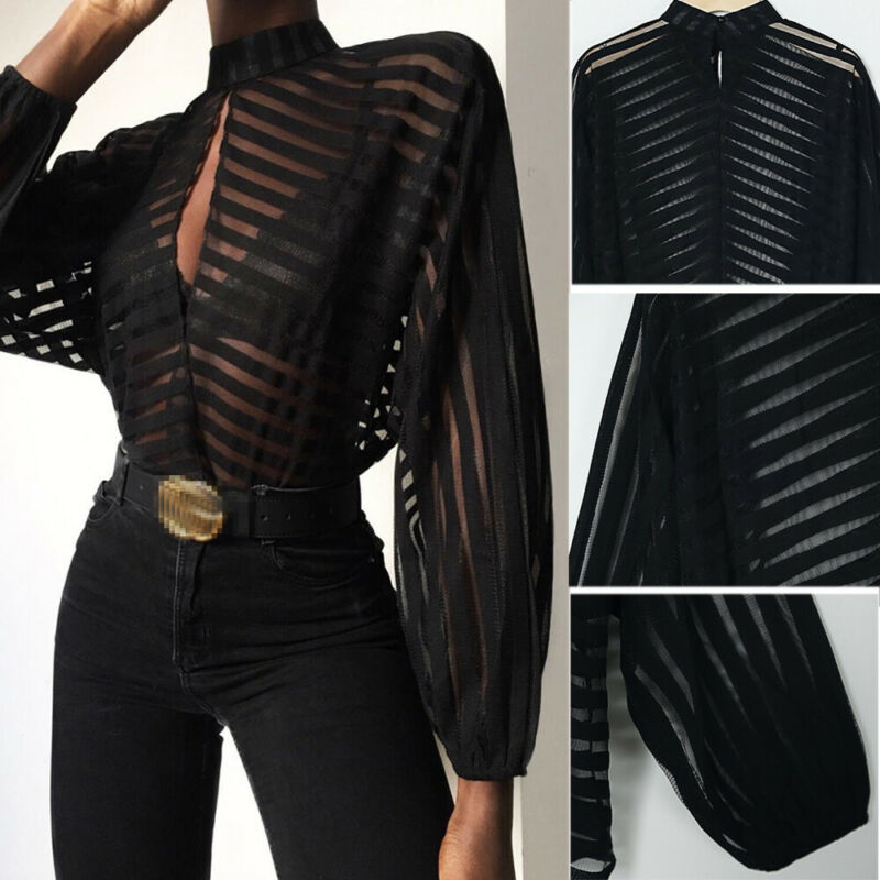 Mesh Net Sleeve Blouse