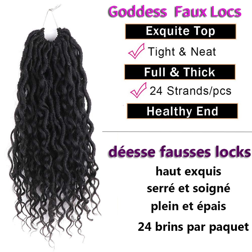 Extensions de cheveux de tresses de déesse