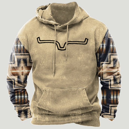 Westerse Azteekse patchwork hoodie