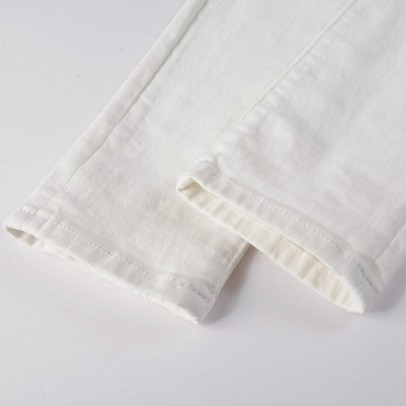 Witte bandana-jeans